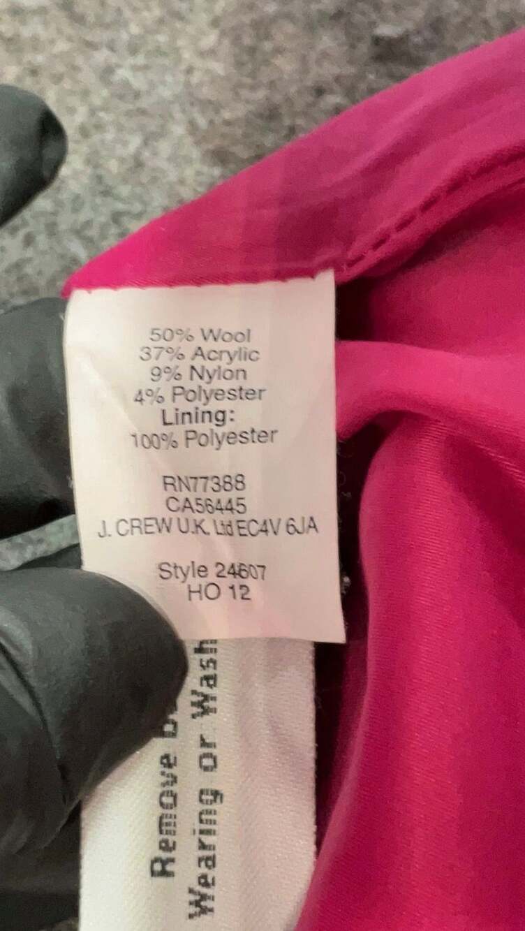 J.Crew No. 2 Pencil Skirt Pink Wool Blend Diamond Tweed Size 2 - Picture 6 of 6
